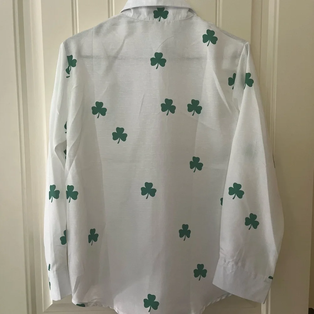 Shamrock Shirt Ladies Size Small Lightweight Perfect for St Patrick’s Festiviti - Picture 3 of 4